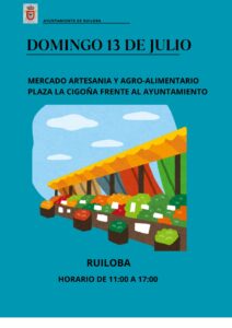 Ruiloba celebrará el domingo su mercado agroalimentario