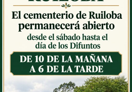 EL CEMENTERIO DE RUILOBA PERMANECERÁ ABIERTO HASTA EL DÍA DE LOS DIFUNTOS
